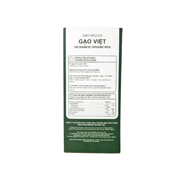 Gạo Việt Hữu Cơ - Gạo Trắng - 1kg